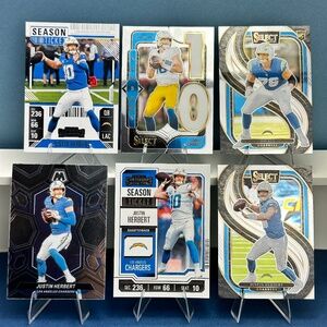 Justin Herbert Chargers lot of 5 w/ Joe Alt Rookie card